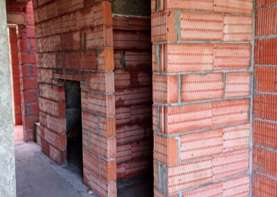 łazienka oraz pomieszczenie techniczne - murowanie ścian działowych parteru - 20.06.2025